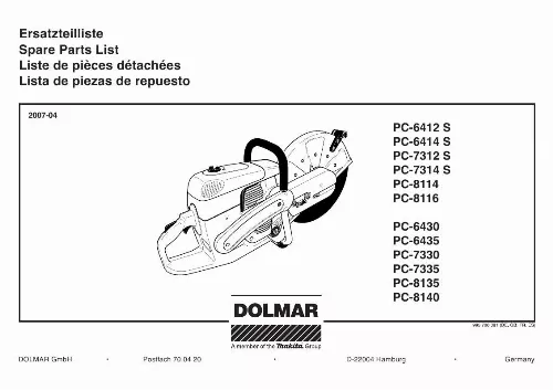 Mode d'emploi DOLMAR PC-8114