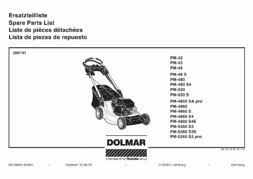 Mode d'emploi DOLMAR PM-42