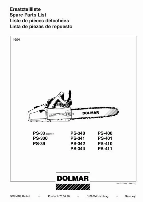 Mode d'emploi DOLMAR PS-330