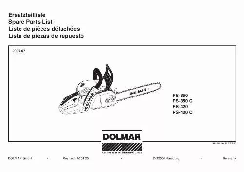 Mode d'emploi DOLMAR PS-350 C