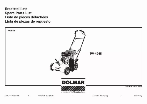 Mode d'emploi DOLMAR PV-4245