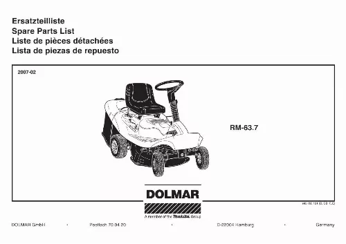 Mode d'emploi DOLMAR RM-63.7