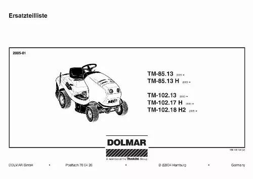Mode d'emploi DOLMAR TM-102.17 H