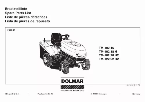 Mode d'emploi DOLMAR TM-102.20 H2