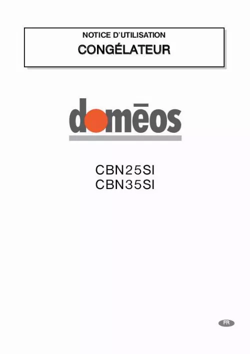 Mode d'emploi DOMEOS CBN35SI