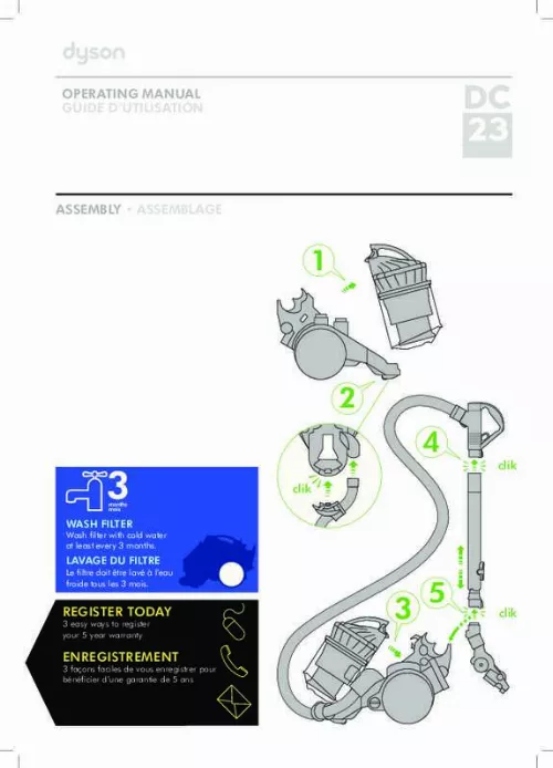 Mode d'emploi DYSON DC23 MULTIFLOOR