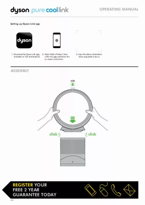 Mode d'emploi DYSON PURE COOL LINK DESK DP01