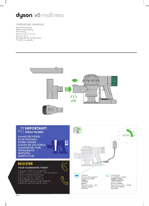 Mode d'emploi DYSON V6 MATTRESS