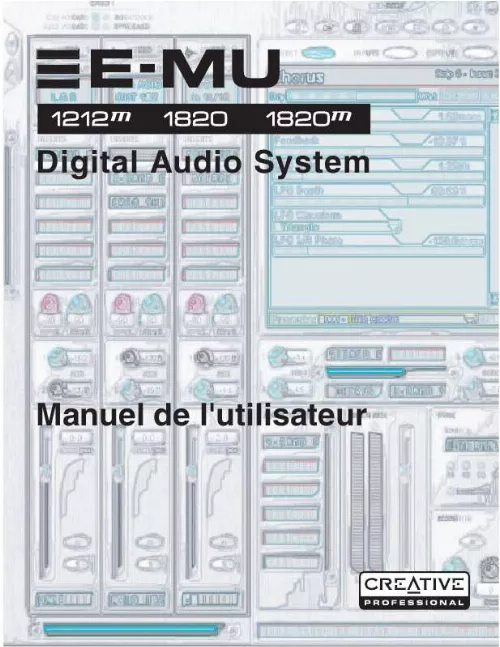 Mode d'emploi E-MU 1820M