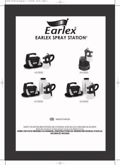 Mode d'emploi EARLEX HV2900