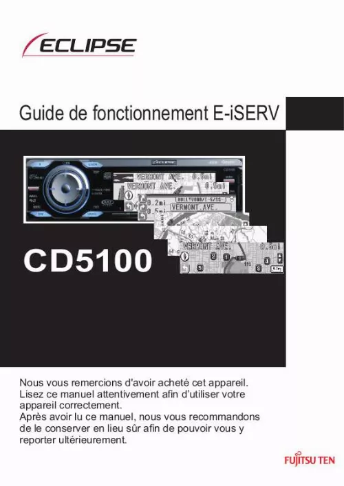 Mode d'emploi ECLIPSE E-ISRV CD5100