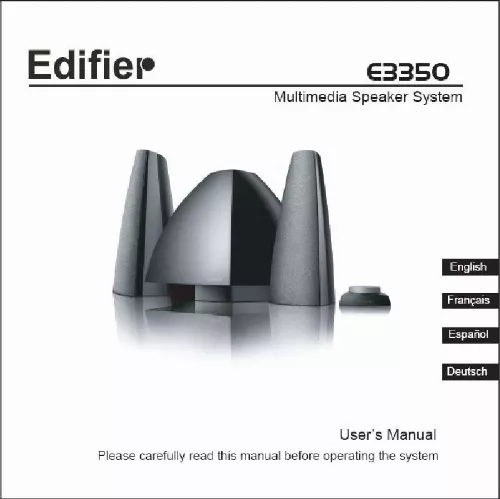 Mode d'emploi EDIFIER E3350