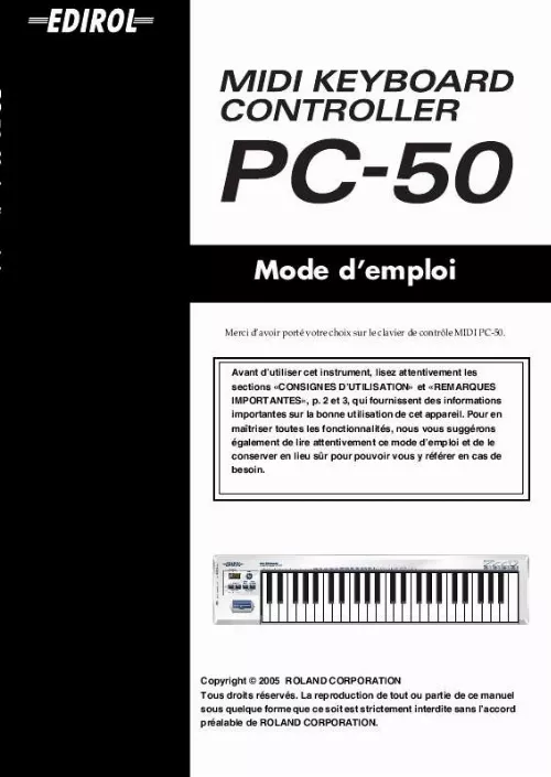 Mode d'emploi EDIROL PC-50