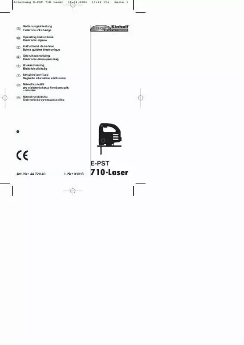 Mode d'emploi EINHELL E-PST 710-LASER