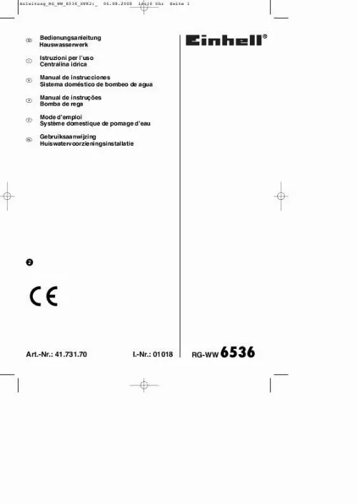 Mode d'emploi EINHELL RG-WW6536