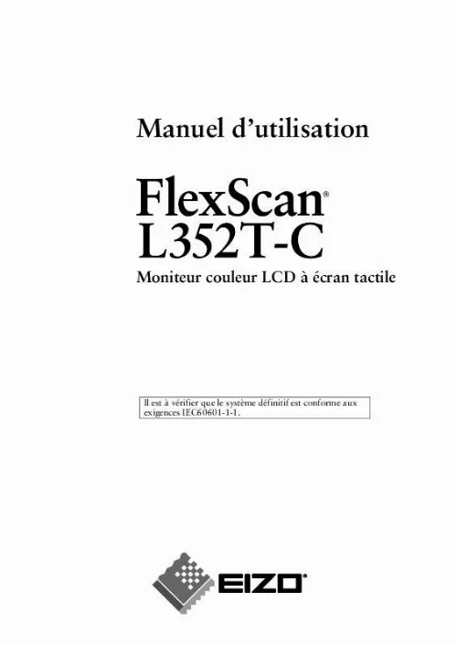 Mode d'emploi EIZO FLEXSCAN L352T-C