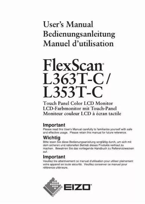 Mode d'emploi EIZO FLEXSCAN L353T-C