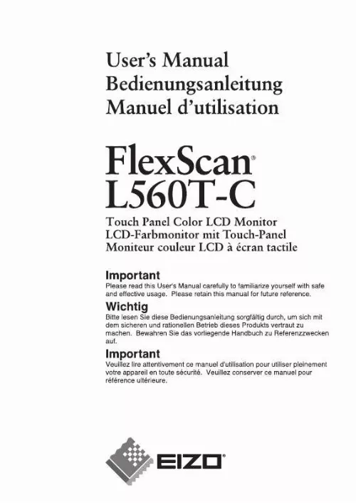 Mode d'emploi EIZO FLEXSCAN L560T-C