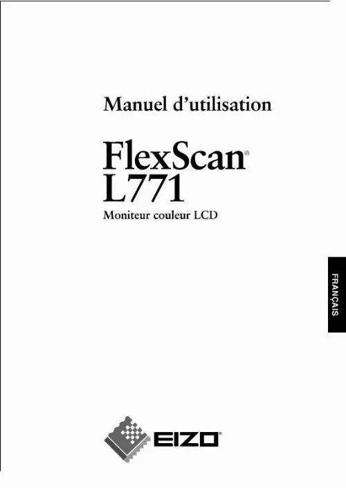 Mode d'emploi EIZO FLEXSCAN L771