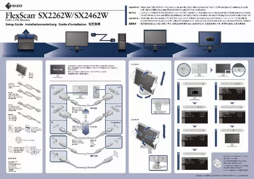 Mode d'emploi EIZO FLEXSCAN SX2262W