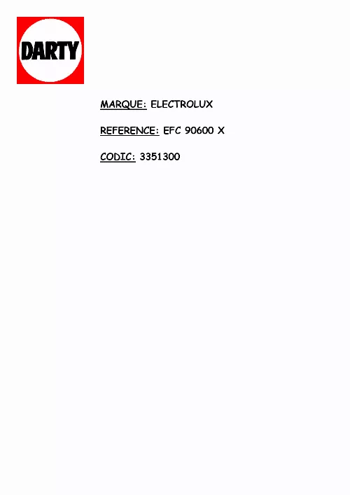 Mode d'emploi ELECTROLUX EFC90600X