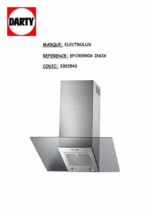 Mode d'emploi ELECTROLUX EFC90990X