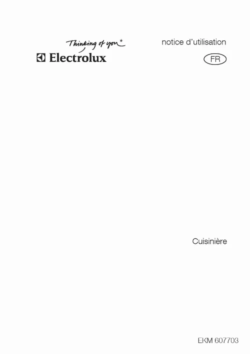 Mode d'emploi ELECTROLUX EKM607703W