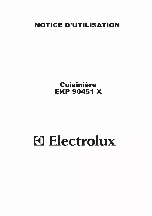 Mode d'emploi ELECTROLUX EKP90451X