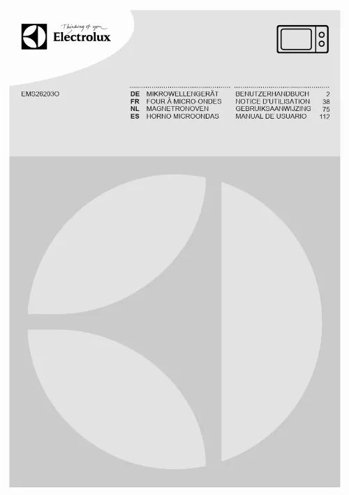 Mode d'emploi ELECTROLUX EMS 26203 OX