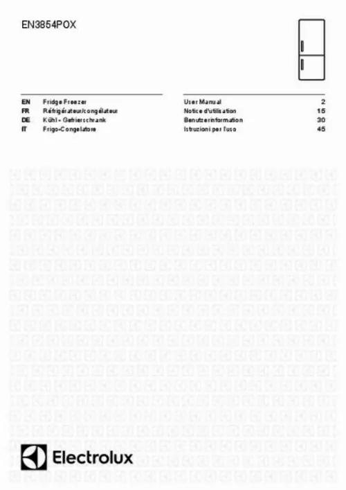 Mode d'emploi ELECTROLUX EN3854NOX