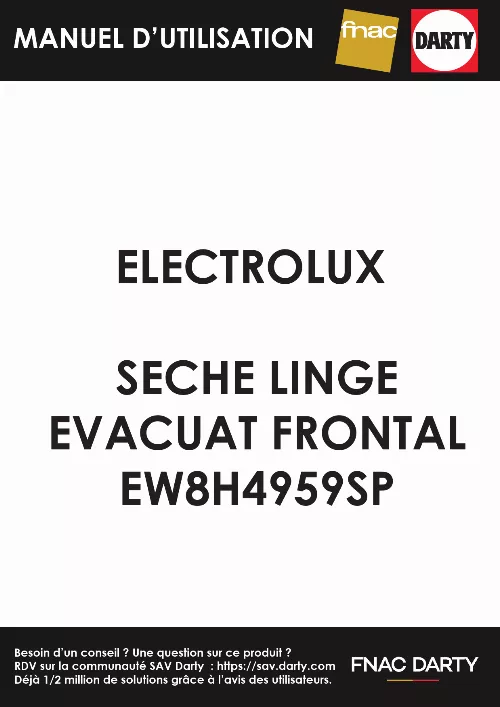 Mode d'emploi ELECTROLUX EW8H4959SP