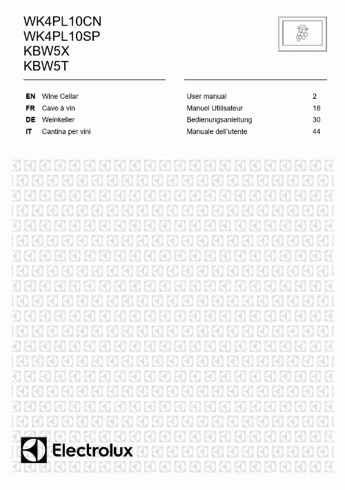 Mode d'emploi ELECTROLUX KBW5T