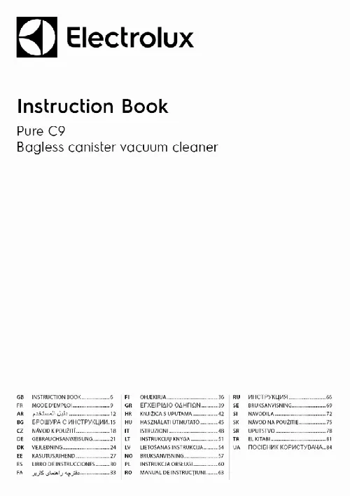 Mode d'emploi ELECTROLUX PC91-GREEN