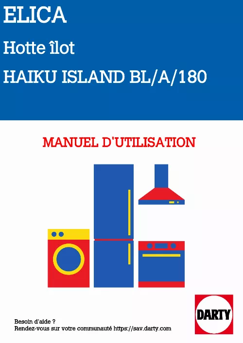 Mode d'emploi ELICA HAIKU ISLAND BL/A/180