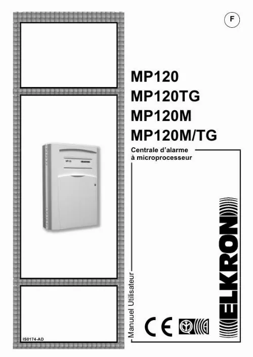 Mode d'emploi ELKRON MP 120 TG