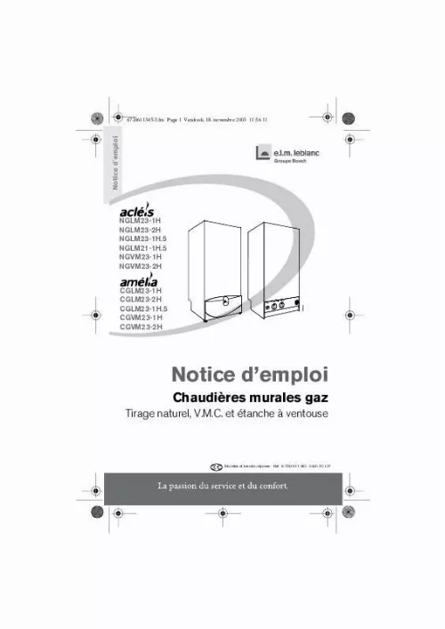 Mode d'emploi ELM LEBLANC ACLEIS NGLM23-1H.5