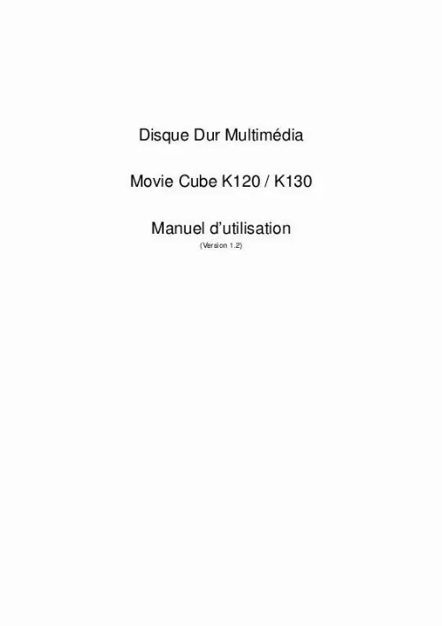 Mode d'emploi EMTEC HDD MOVIE CUBE K120