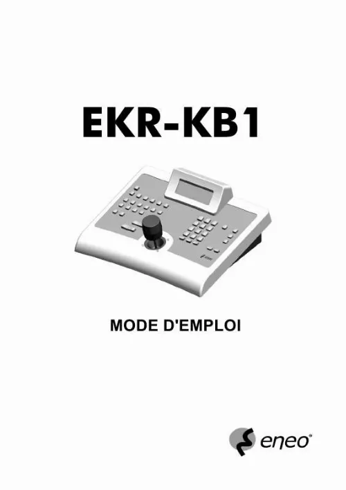 Mode d'emploi ENEO EKR-KB1