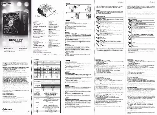 Mode d'emploi ENERMAX PRO82PLUS II