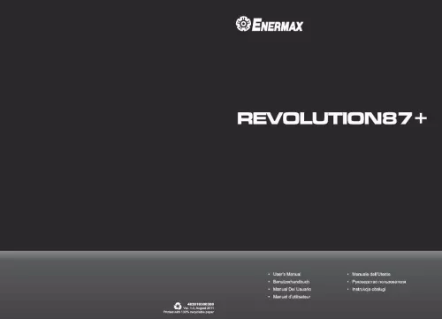 Mode d'emploi ENERMAX REVOLUTION87 ERV550AWT-G 80PLUS GOLD