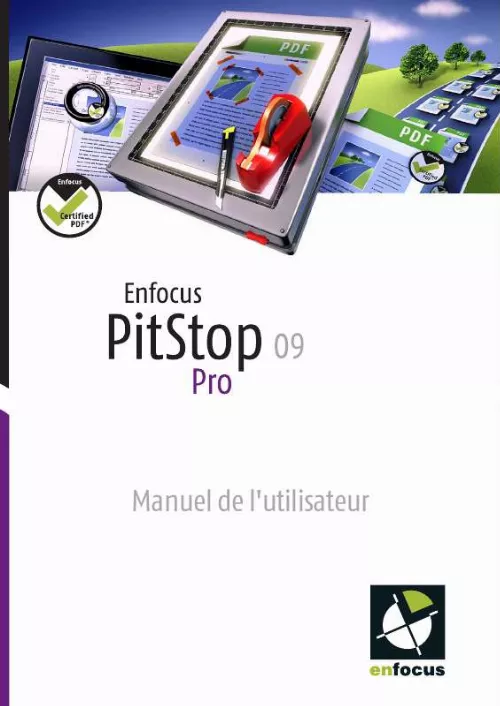 Mode d'emploi ENFOCUS SOFTWARE PITSTOP PRO 09