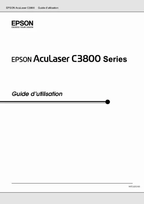 Mode d'emploi EPSON ACULASER C3800