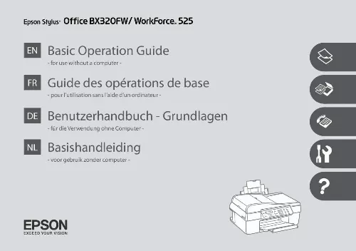 Mode d'emploi EPSON BX320FW