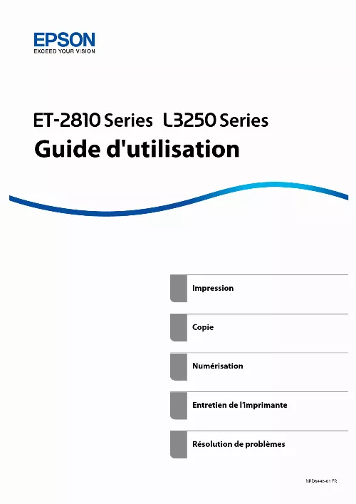 Mode d'emploi EPSON ECOTANK ET-2815