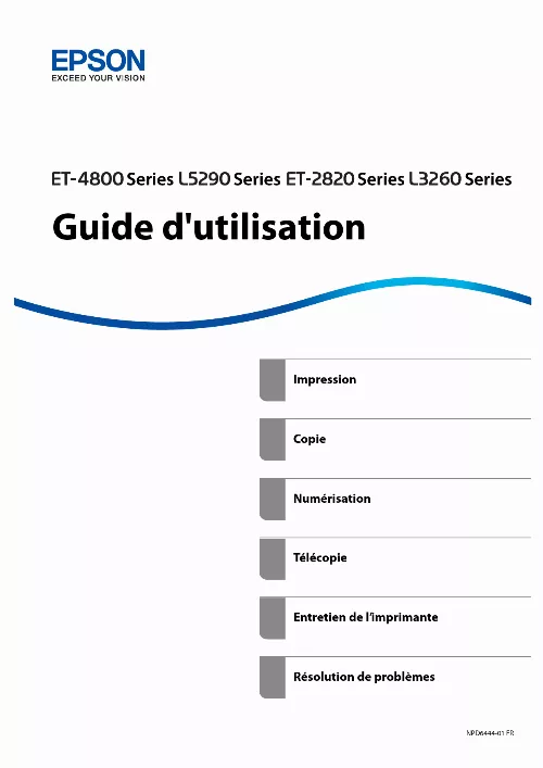 Mode d'emploi EPSON ECOTANK ET-2820