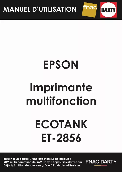 Mode d'emploi EPSON ECOTANK ET-2856