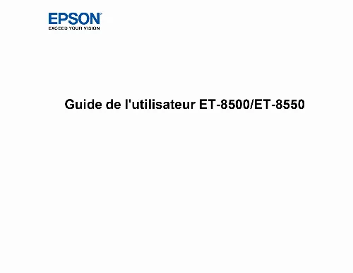 Mode d'emploi EPSON ECOTANK ET-8500