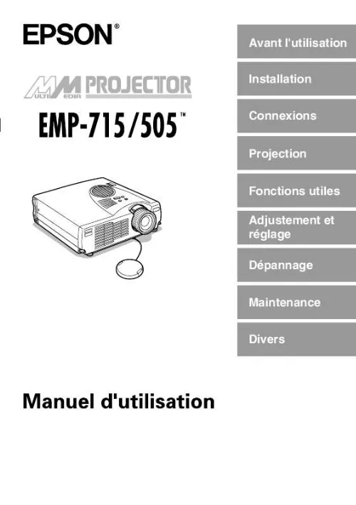 Mode d'emploi EPSON EMP-505