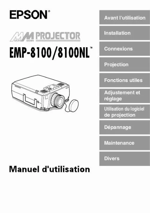 Mode d'emploi EPSON EMP-8100NL
