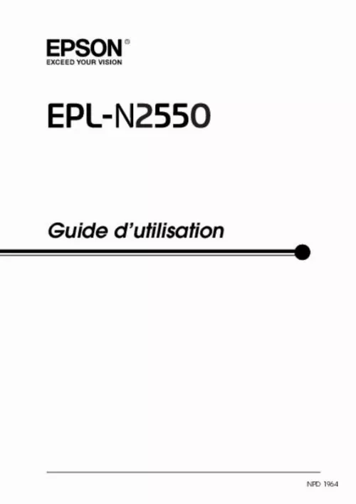 Mode d'emploi EPSON EPL-N2550D